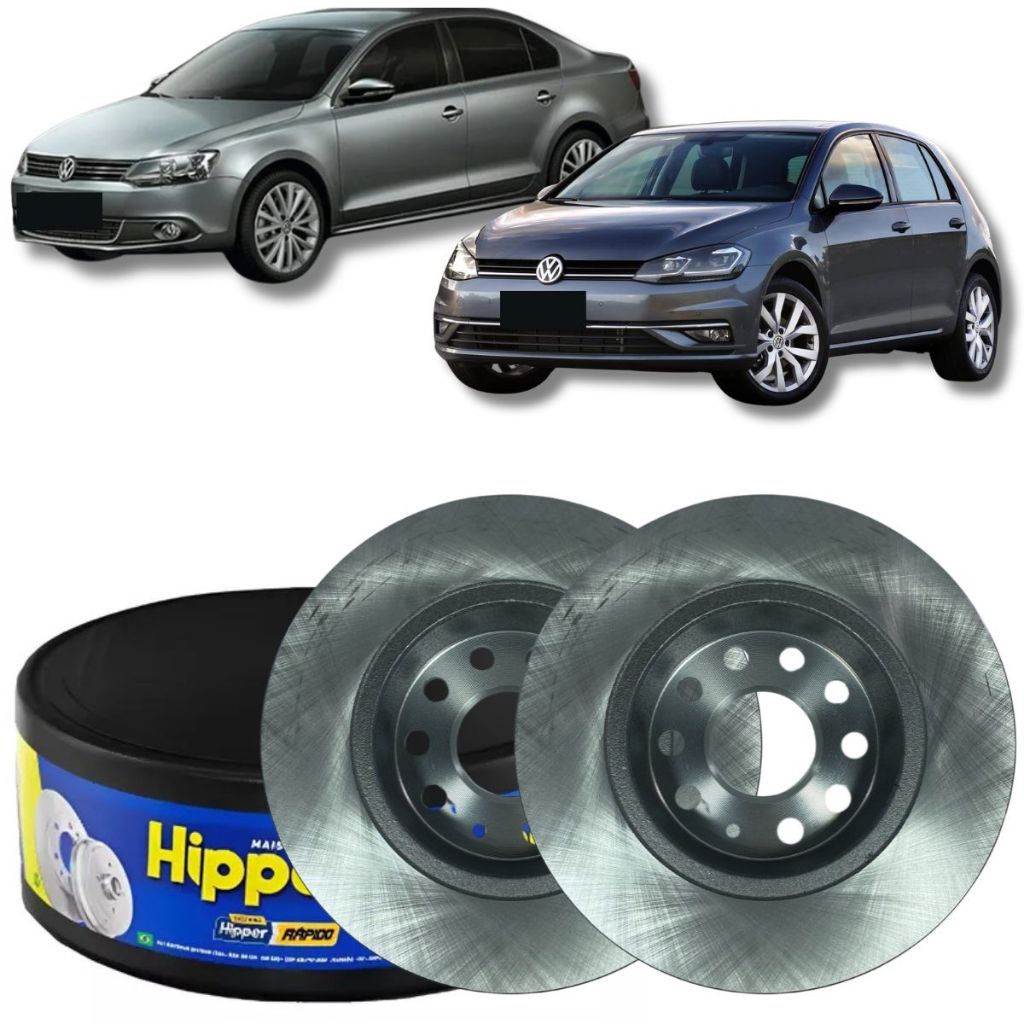 Par Disco Freio Traseiro Solido A3 Tt Fusca Golf Variant