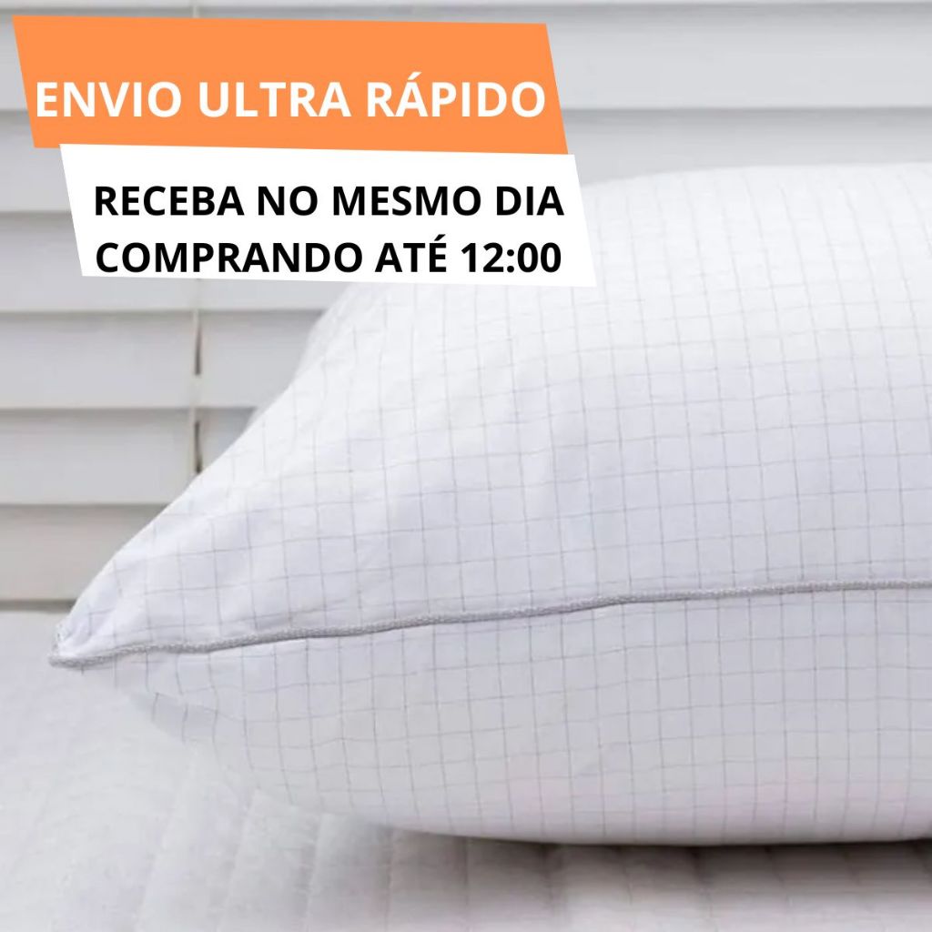 Travesseiro Anti Stress Antialérgico Capa Peletizada Enchimento De Fibra Siliconada Macio Fofinho