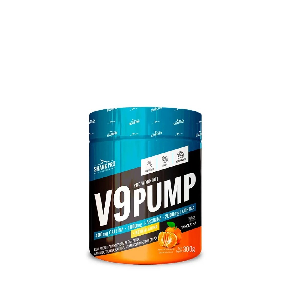 Pré Treino V9 Pump 300g - Shark Pro em Oferta na Shopee
