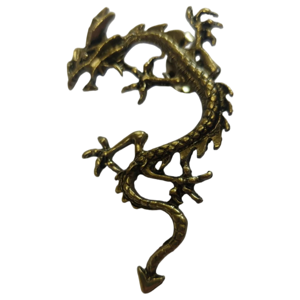 Brinco Único Ear Cuff Clipe Contorno Dragão de ajuste