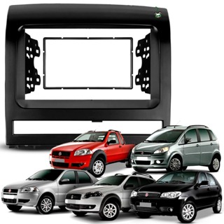 Moldura de Painel 7 Polegadas 2 Din Fiat Palio Siena Idea até 2012 Preto em Oferta na Shopee