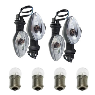 Kit com 4 e 2 Pisca Seta da Moto Titan 125\150 de 2013 em Diante com Lente Cristal e Lâmpada Cristal
