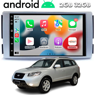 Central Multimidia Android Santa Fé 2007 a 2013 Wifi Gps Espelhamento Carplay Bluetooth em Oferta na Shopee