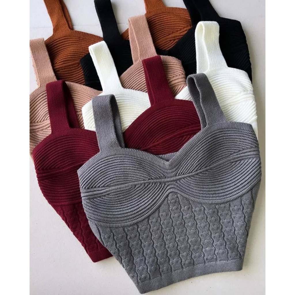 Blusa cropped feminino tricot modal top blusinha alça corset tendência carnaval