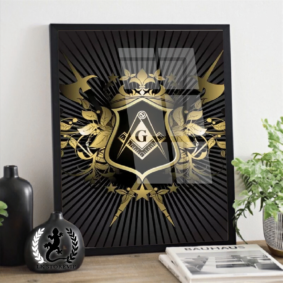 Quadro decorativo parede Maçonaria Medalha Maçom alta qualidade