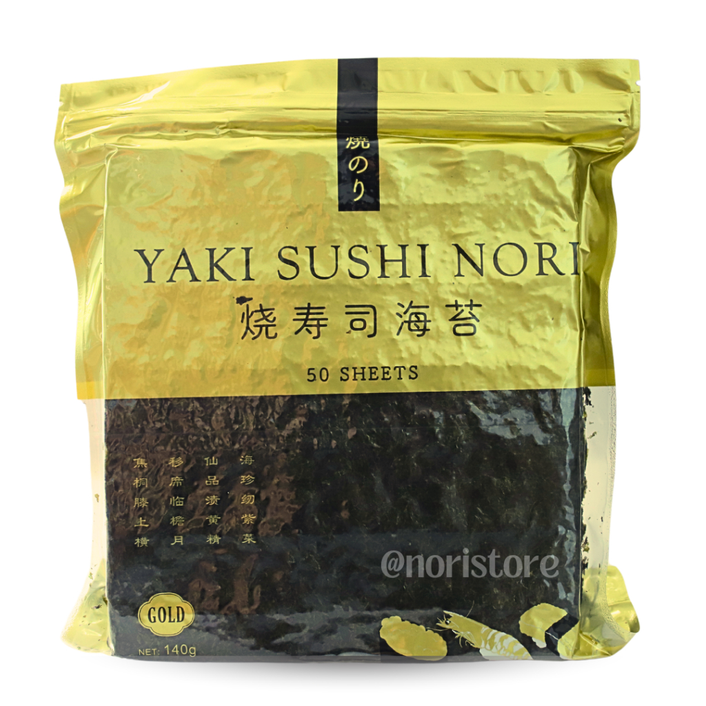Alga Premium Nori Temaki Sushi Gold Crocante 50 Folhas