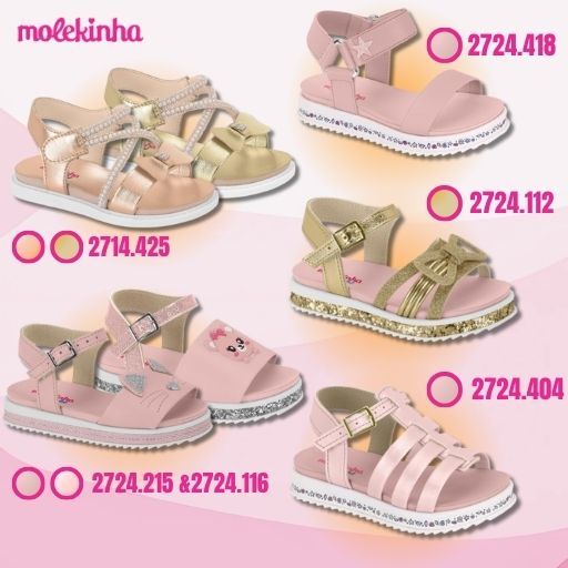 Sandália Infantil Molekinha Diversos Modelos Confortável Casual