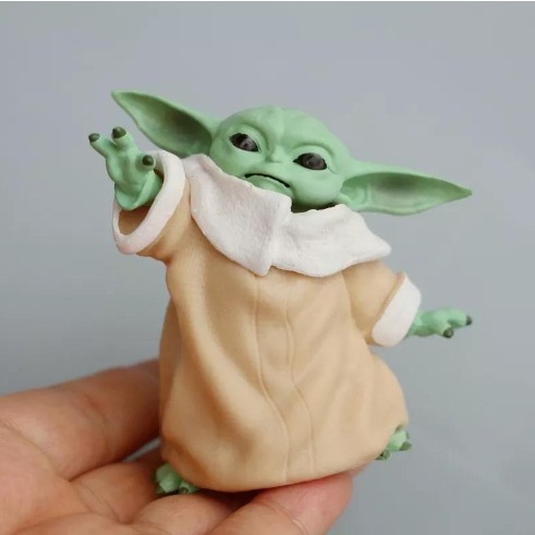 Boneco Baby Yoda Action Figure Star Wars 8cm Colecionavel Enfeite Decoração Enfeite Geek Jedi Mandalorianos Estrelas
