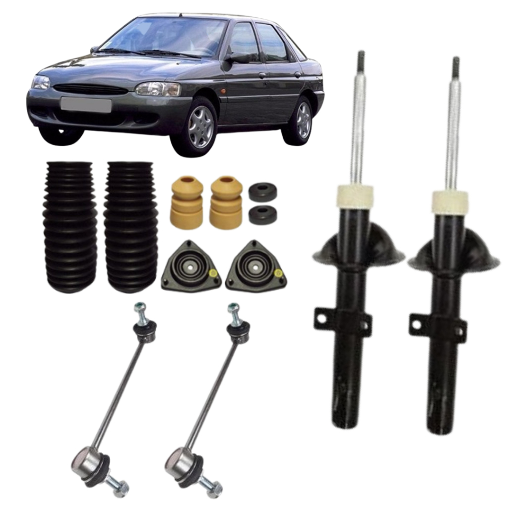 Par Amortecedor + Kit Batente Completo + Bieletas Escort Zetec 98 99 00 01 02 Dianteiro em Oferta na Shopee