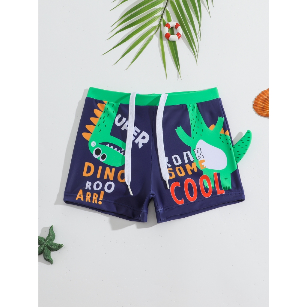 HT VEST Sunga Divertida para Bebê com Estampa de Dinossauro 2025 B3136