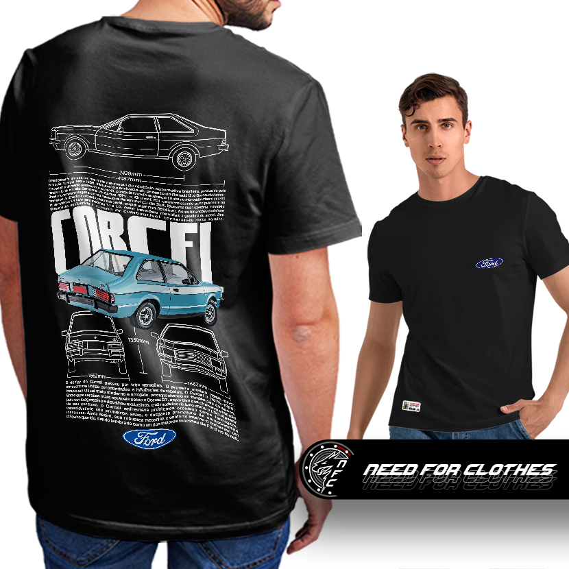 Camiseta Ford Corcel, Carros Clássicos, Automobilismo, Velocidade, Algodão
