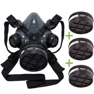 KIT Respirador 1/4 Facial Mig11 S/F + 3 pcs Filtros Vo Destra