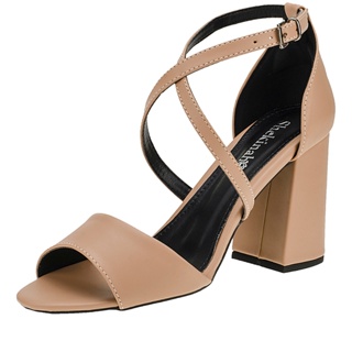 Sandália Feminina Salto Alto Saltinho Shekinah Confortável Tiras Cruzadas Moderna Moda em Oferta na Shopee