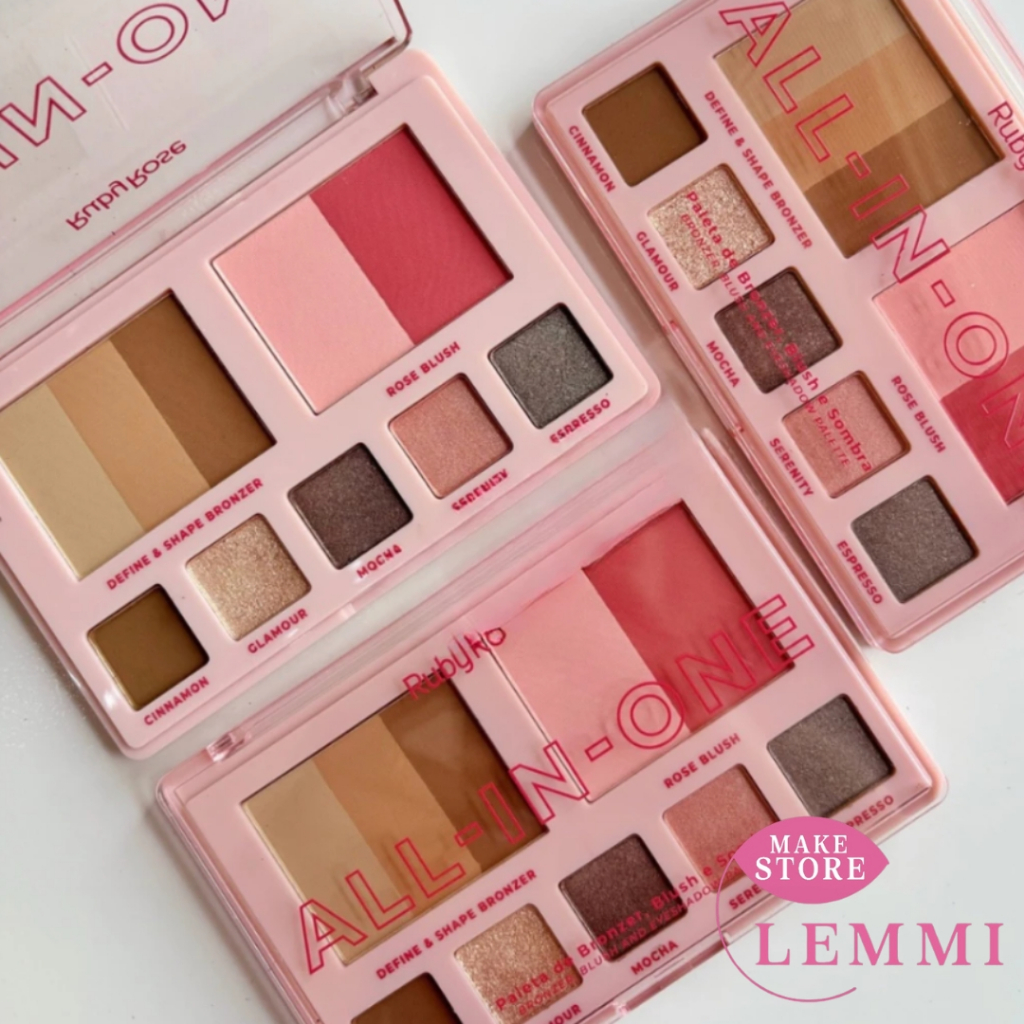 Paleta De Bronzer Blush e Sombra All In One Ruby Rose em Oferta na Shopee