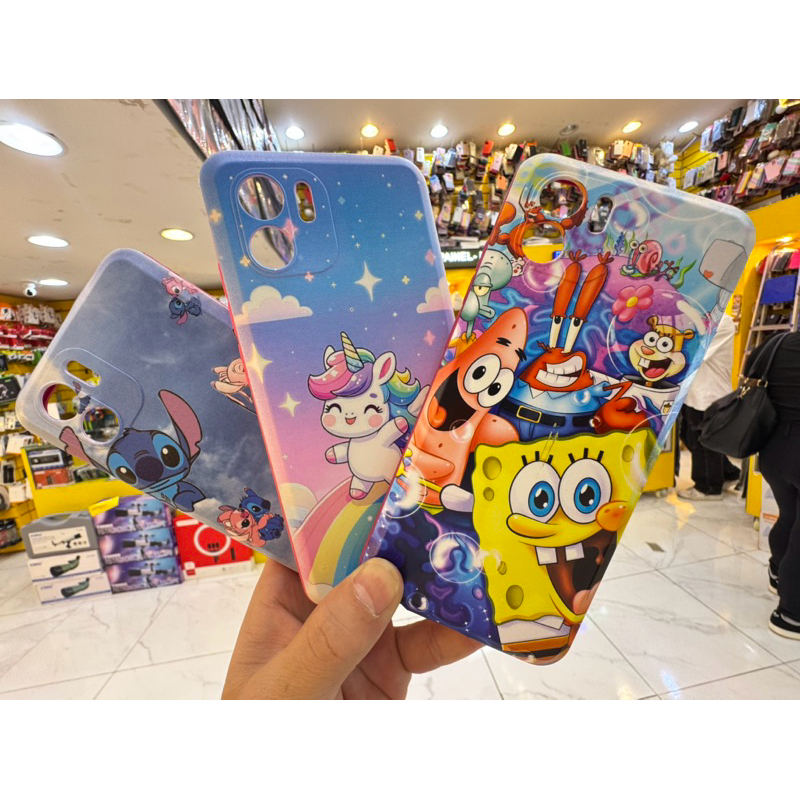 capa para Xiao mi Redmi A2 A1 (capa stitch unicórnio Mário aveludado ou película lisa fosca privacidade