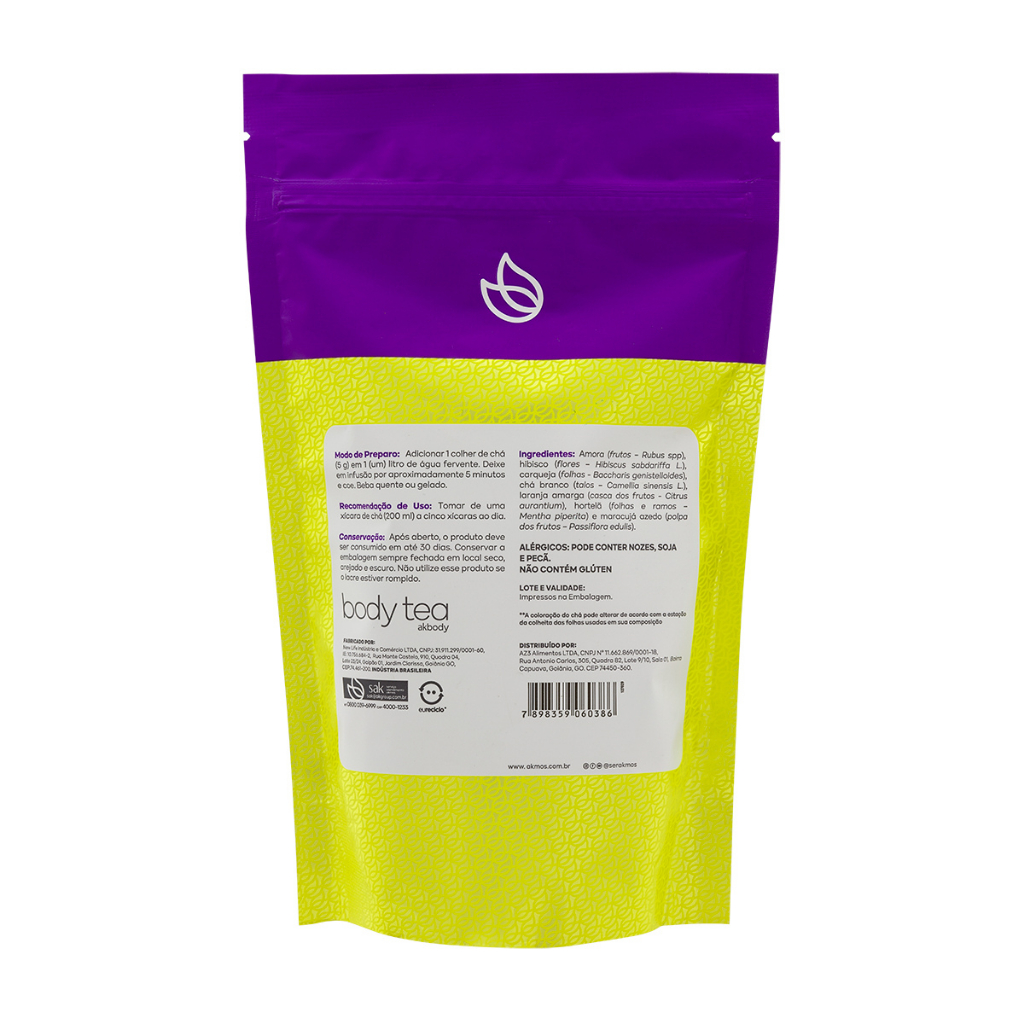Kit 2x Cha Misto Body Tea antigo Leev Tea Akmos - Hibisco Carqueja — imagem 2 de 2