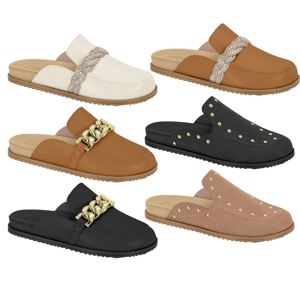 Mule Moleca Clog Original com NF Sapato Feminino Casual Confortável Promoção Moda