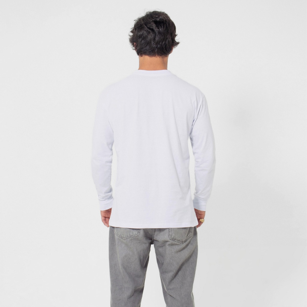 Detalhes do Camiseta Basic Streetwear Manga Longa Branca
