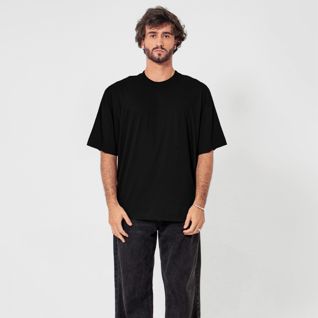Camiseta Oversized Basic Preta - Men Clothes