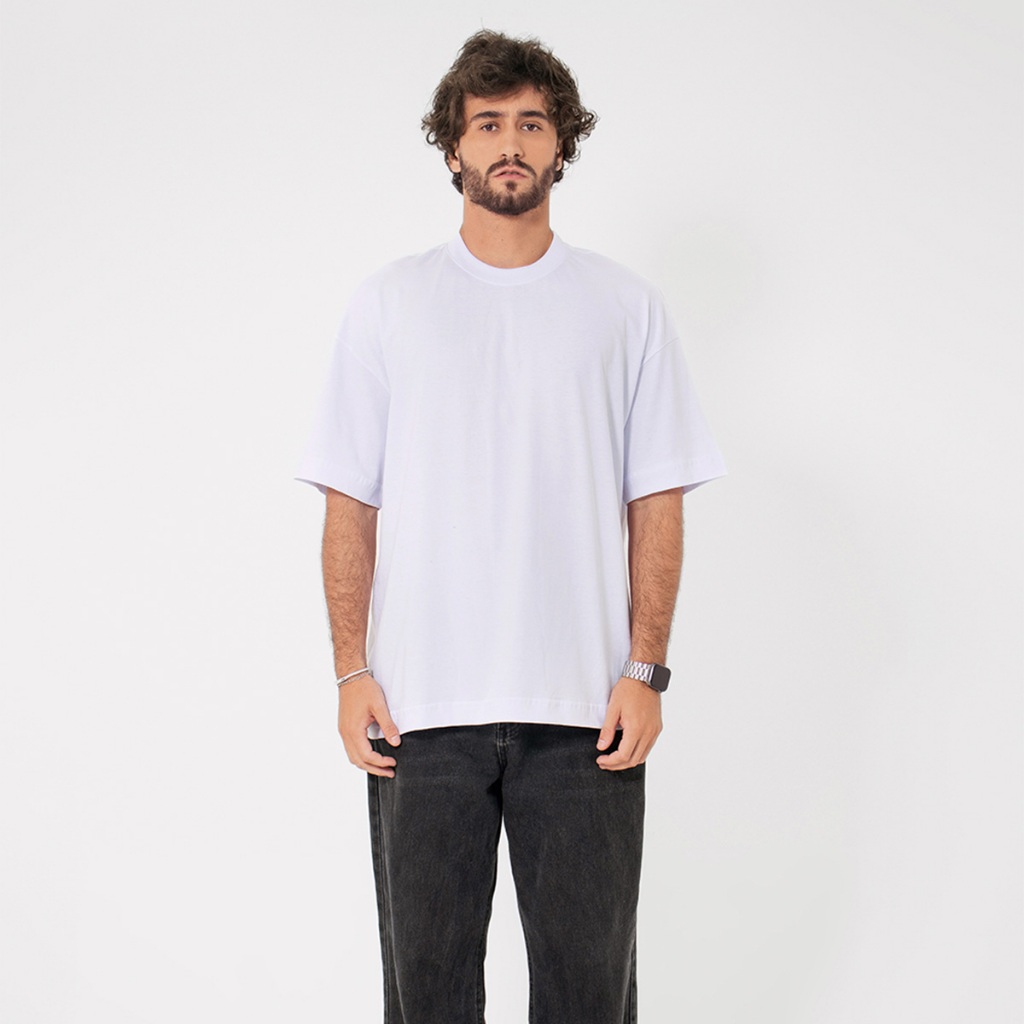 Camiseta Oversized Basic Branco - Men Clothes