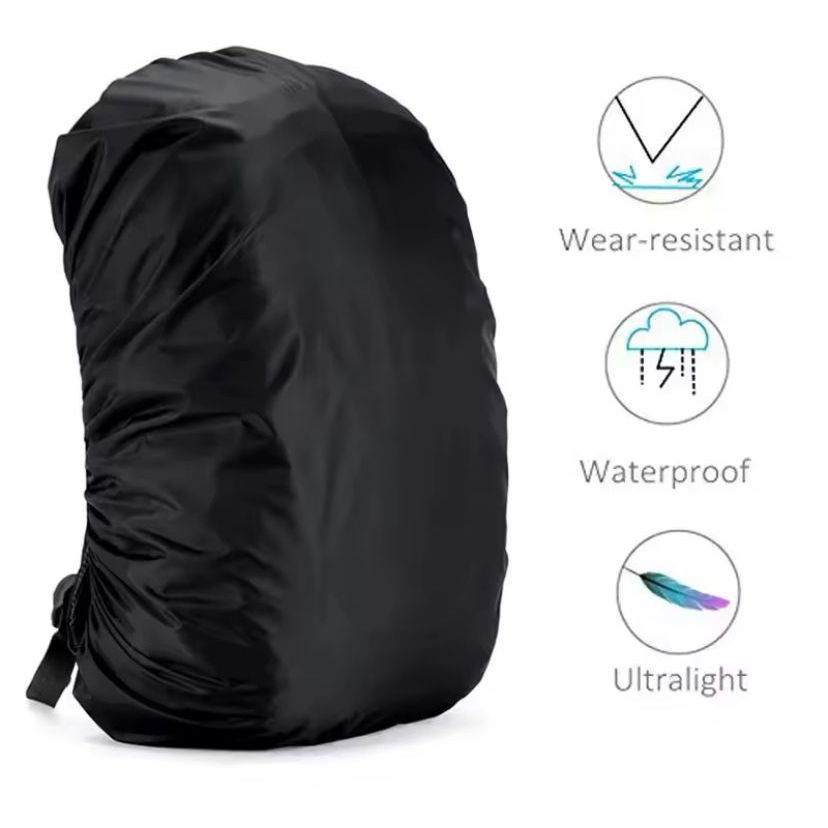 capa de chuva para mochila de 35 e 45 litros reforçada motoboy a prova dagua fundo forrado preateado