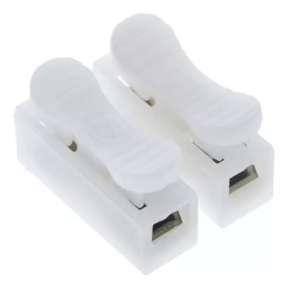 Kit 50 Peças Conector Emenda Duplo 2 Vias Sem Solda Sem Parafusos
