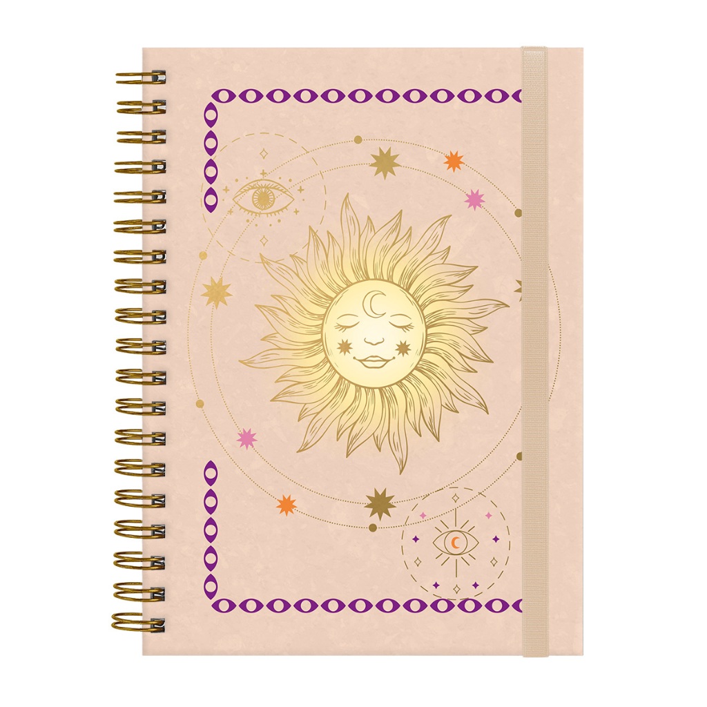 Caderno Plus Colegial Capa Dura Amuleto Sol em Oferta na Shopee