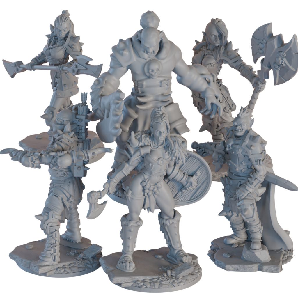 Miniaturas Rpg Orc Personagens Dungeons And Dragons para RPG, Zombicide, D&D