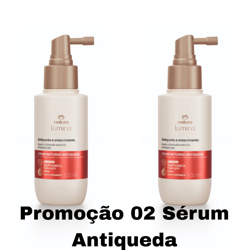 Kit 02 pote de Sérum Noturno Antiqueda e Crescimento Natura Lumina 100ML Cada