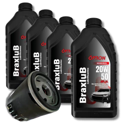 KIT 4 LITROS 20W50 MINERAL BRAXLUB + FILTRO TO1735