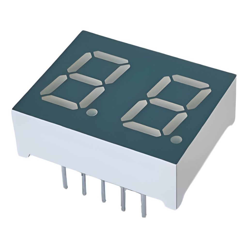 Kit 5 Peças Tela Display De Led 2 Dígitos 0,40 Polegadas 7 Segmentos Verde Catodo Arduino