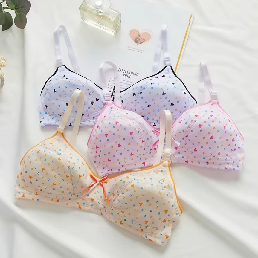 Kit 2 Sutiã Algodão Para Menina Moça Top Com Estrutura Delicada Para Adolescente