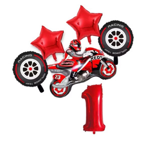 Kit C/5 Balões Moto De Corrida Motoqueiro 69 Cm + Número 40cm em Oferta na Shopee