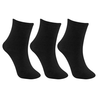 Kit 3 Pares Meia Algodão Escolar Infantil Unissex Soquete Cano Médio Menino Menina Confortável em Oferta na Shopee