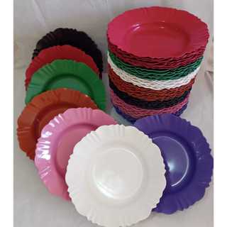Pratos Fundo Pétala Refeição Varias Cores; Kit de 6,10,12,16 ou 20 (Plástico). Almoço/Jantar. em Oferta na Shopee