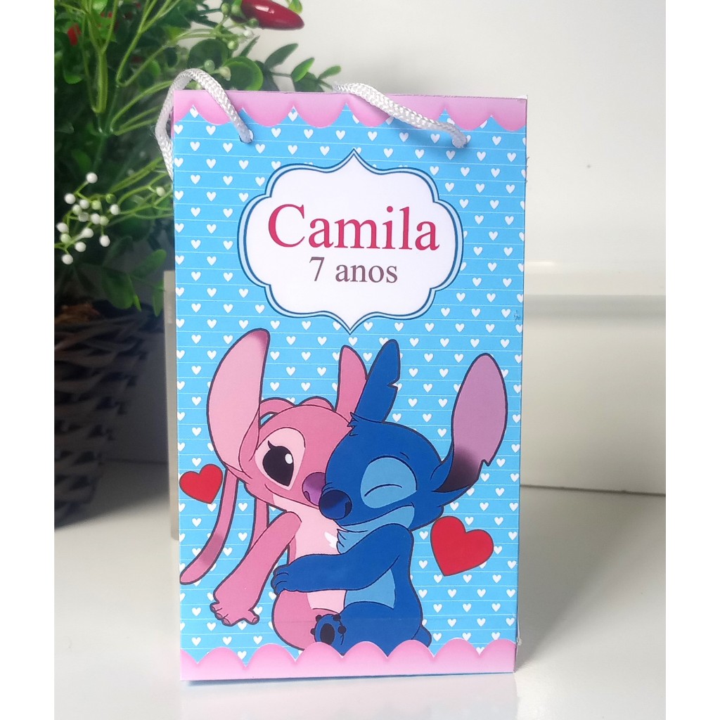 SACOLINHA PERSONALIZADA PARA LEMBRANCINHA DE ANIVERSÁRIO/FESTA - SACOLINHA SURPRESA- STITCH