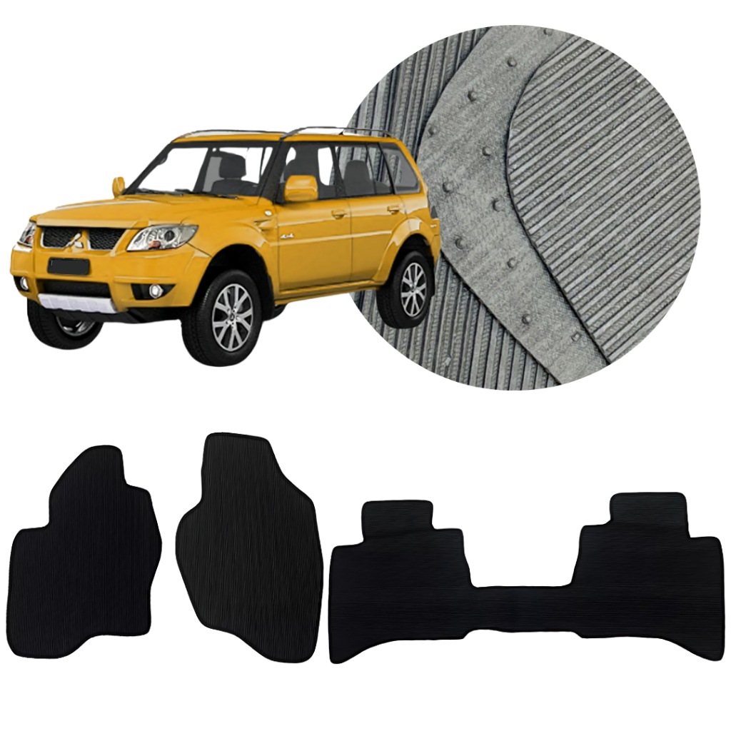 Tapete Borracha Carro Pajero TR4 2003 ATÉ 2014 Sob Medida Com Traseira Inteiriça Jogo