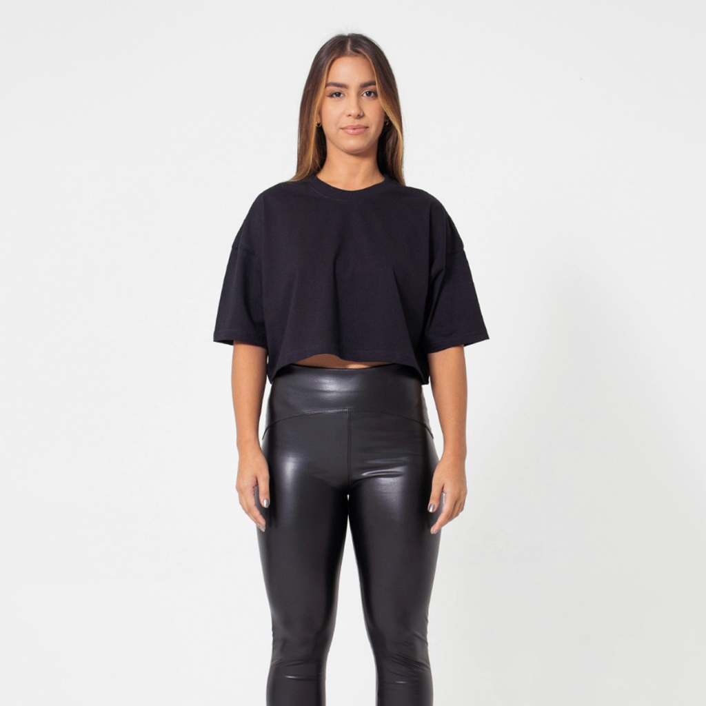 Cropped Feminino Basic Streetwear Preto - Women Clothes