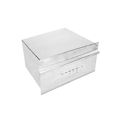 Caixa Correio Popular Pequena Inox Grade/Muro 30cm