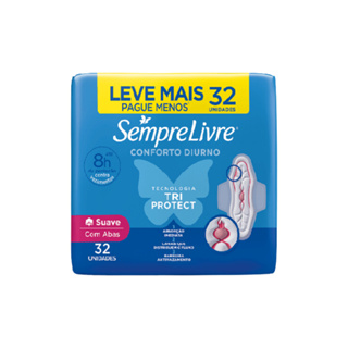 Absorvente Sempre Livre Abas Adapt Plus Suave 32un Leve Mais Pague Menos em Oferta na Shopee