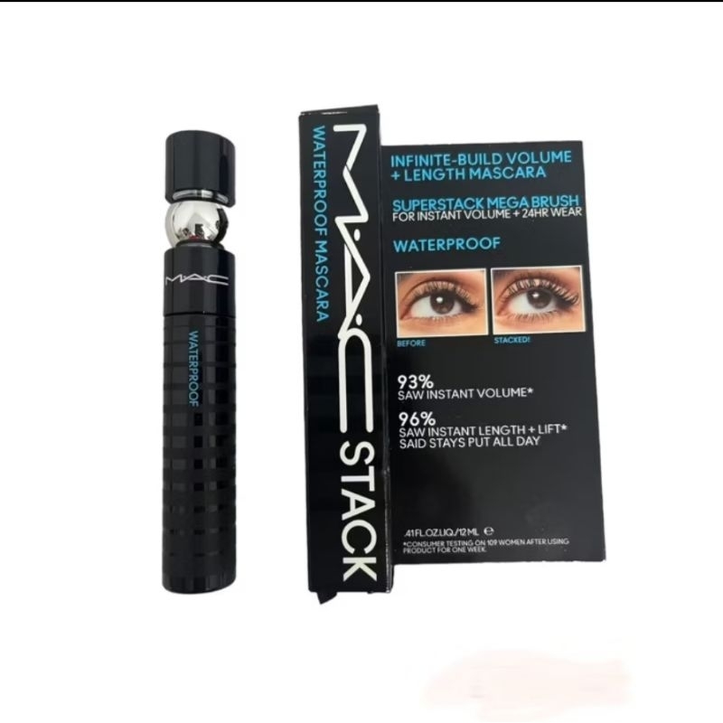 Máscara Cílios Stack Volume Extremo MAC Rimel Macstack Black