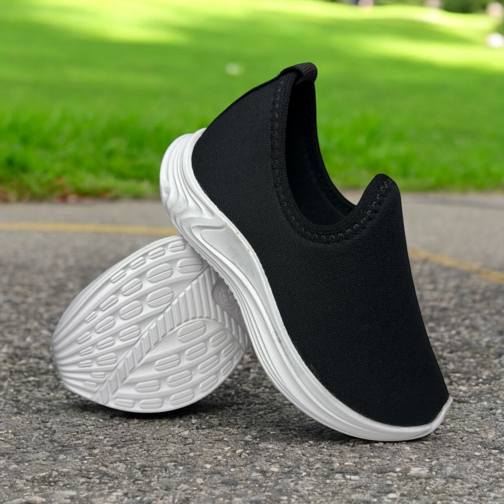 Tênis Menino Infantil Liso Preto Azul Calce Fácil Confortável Casual Volta As Aulas Escolar