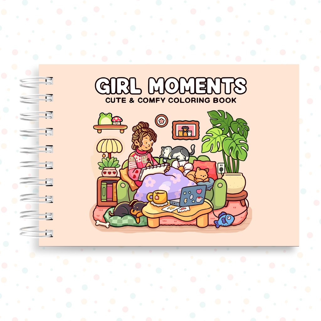 Livro de Colorir 180 G Comfy Days Cozy Friends Amigos Little Spooky Caderno de Pintura Ursinhos