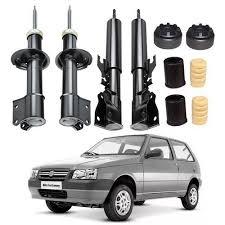 4 Amortecedores + Kit Batente - Fiat Uno Mille / Prêmio / Elba 1989 1990 1991 1992 1993 1994 1995