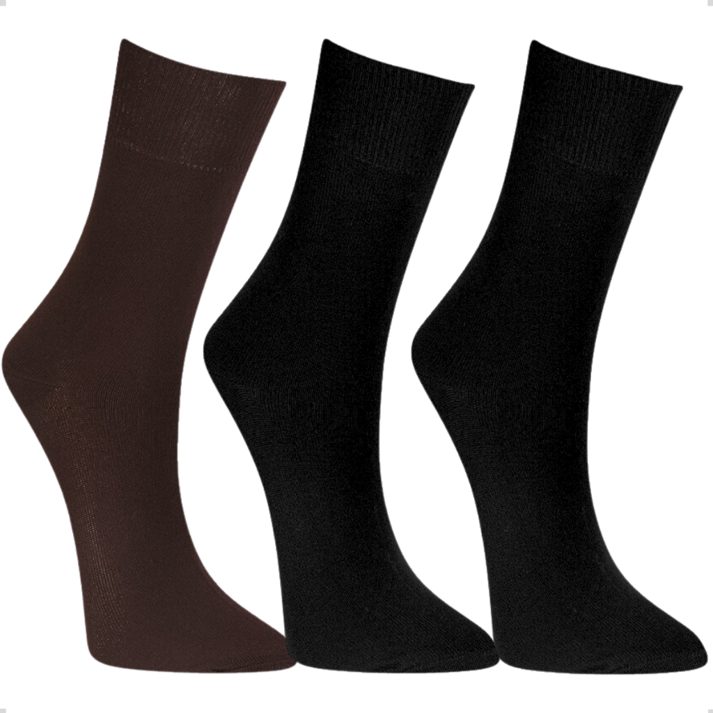 Kit 3 Pares Meia Social Cano Alto Lisa Formal Escritório Poliamida Fina Masculina Unissex Preta em Oferta na Shopee