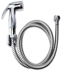 Ducha Higiênica Mangueira Flexível 1,20 Mt Com Gatilho Metal Cromado Sem Registro