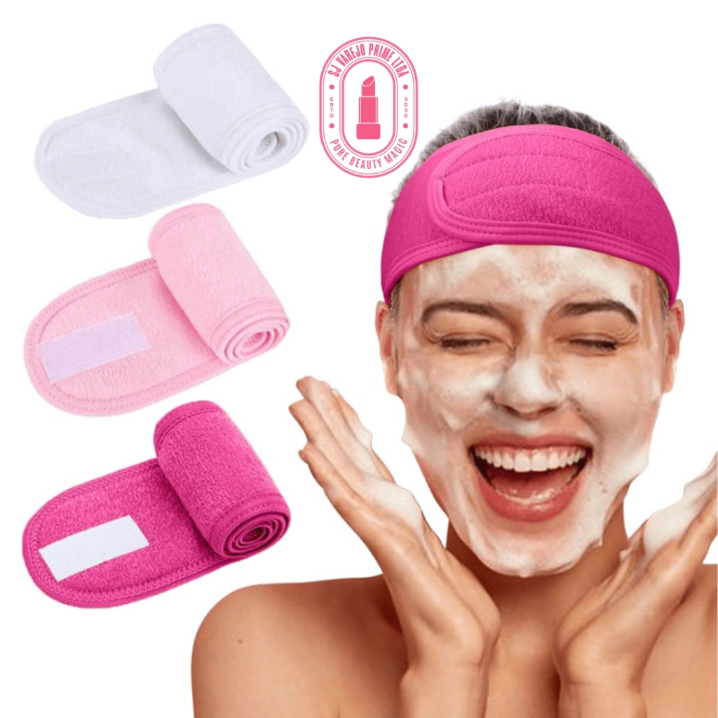 Faixa de Cabelo Atoalhada SKY - Rosa