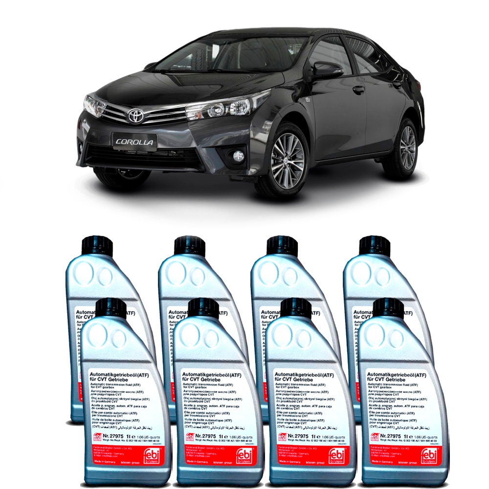 Kit Troca De Oleo Cambio Automatico CVT Febi 27975 8 L Toyota Corolla 1.8 16v 2014 a 2019