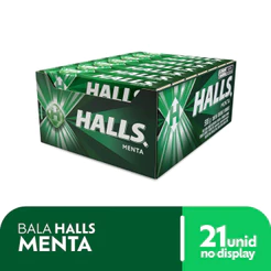 Drops Halls Menta Com 21 Unidades