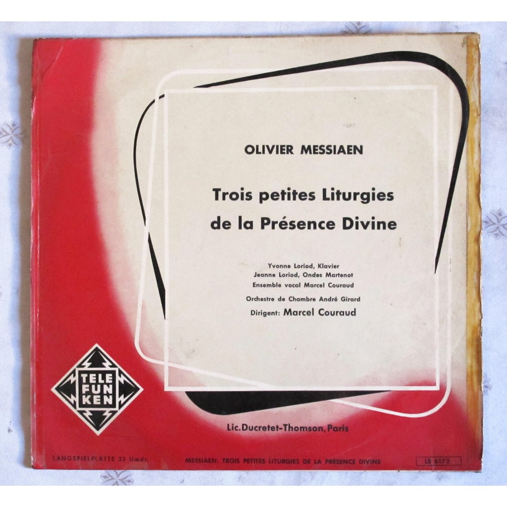 LP Vinil - 10 polegadas - Marcel Couraud - Olivier Messiaen - Trois petites liturgies de la présence divine